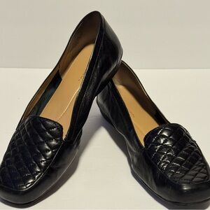 Easy Spirit Esjessa Women's 9.5W Loafer Shoes Black Leather Casual Mule Quilted